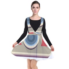 Photo Camera Machine Colorful Art Plunge Pinafore Dress