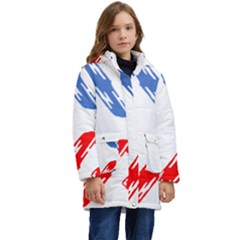 Arrow Up Down Kids  Hooded Longline Puffer Jacket by Ndabl3x