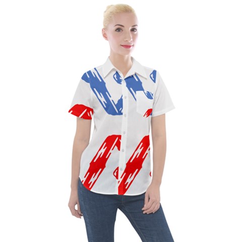 Arrow Up Down Women s Short Sleeve Pocket Shirt by Ndabl3x