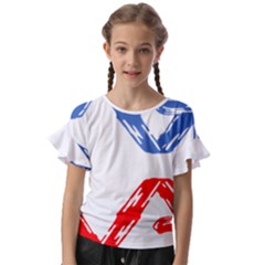 Arrow Up Down Kids  Cut Out Flutter Sleeves by Ndabl3x