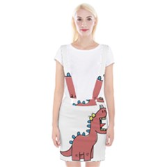 Dinosaur Dragon Drawing Cute Braces Suspender Skirt by Ndabl3x