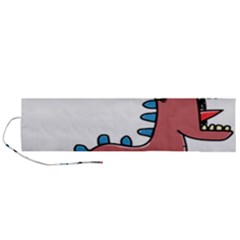 Dinosaur Dragon Drawing Cute Roll Up Canvas Pencil Holder (l) by Ndabl3x