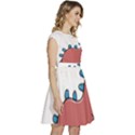 Dinosaur Dragon Drawing Cute Cap Sleeve High Waist Dress View3