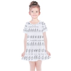 Jingle Bells Song Christmas Carol Kids  Simple Cotton Dress by Ndabl3x