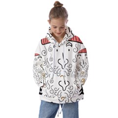 Santa Claus Cabin Hut Campfire Kids  Oversized Hoodie by Ndabl3x