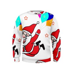 Nicholas Santa Claus Balloons Stars Kids  Sweatshirt by Ndabl3x