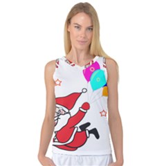 Nicholas Santa Claus Balloons Stars Women s Basketball Tank Top by Ndabl3x