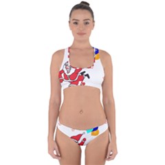 Nicholas Santa Claus Balloons Stars Cross Back Hipster Bikini Set by Ndabl3x