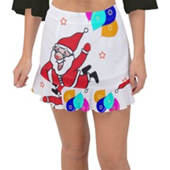 Nicholas Santa Claus Balloons Stars Fishtail Mini Chiffon Skirt by Ndabl3x