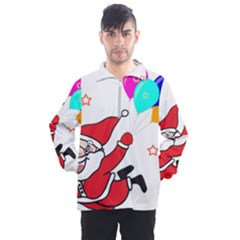 Nicholas Santa Claus Balloons Stars Men s Half Zip Pullover by Ndabl3x