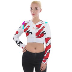 Nicholas Santa Claus Balloons Stars Long Sleeve Cropped Velvet Jacket by Ndabl3x