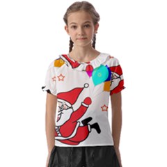 Nicholas Santa Claus Balloons Stars Kids  Frill Chiffon Blouse by Ndabl3x