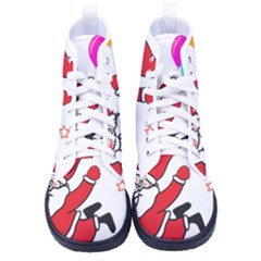 Nicholas Santa Claus Balloons Stars Men s High-top Canvas Sneakers by Ndabl3x