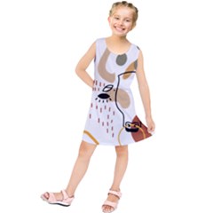 Abstract Bull Art Design Kids  Tunic Dress by Ndabl3x