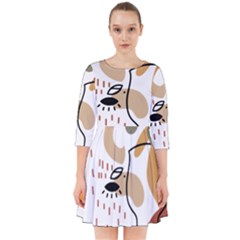 Abstract Bull Art Design Smock Dress by Ndabl3x