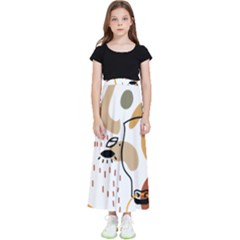 Abstract Bull Art Design Kids  Flared Maxi Skirt by Ndabl3x