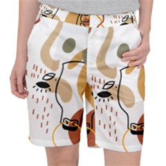 Abstract Bull Art Design Women s Pocket Shorts by Ndabl3x