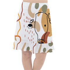 Abstract Bull Art Design Fishtail Chiffon Skirt by Ndabl3x