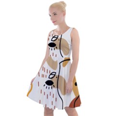 Abstract Bull Art Design Knee Length Skater Dress by Ndabl3x