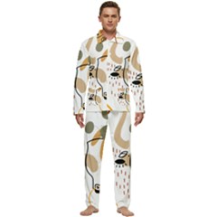 Abstract Bull Art Design Men s Long Sleeve Velvet Pocket Pajamas Set by Ndabl3x