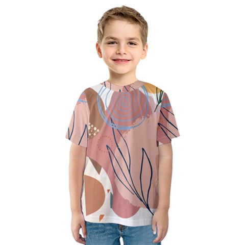 Abstract Circles Art Design Kids  Sport Mesh T-shirt by Ndabl3x