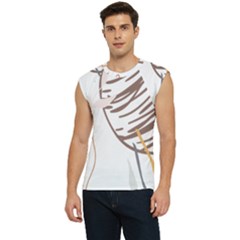 Abstract Hand Vine Lines Drawing Men s Raglan Cap Sleeve T-Shirt