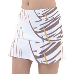 Abstract Hand Vine Lines Drawing Classic Tennis Skirt