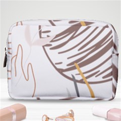 Abstract Hand Vine Lines Drawing Make Up Pouch (Medium)