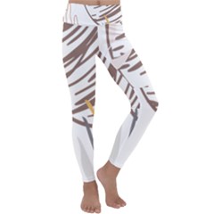 Abstract Hand Vine Lines Drawing Kids  Lightweight Velour Classic Yoga Leggings by Ndabl3x