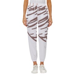 Abstract Hand Vine Lines Drawing Women s Cropped Drawstring Pants