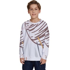 Abstract Hand Vine Lines Drawing Kids  Crewneck Sweatshirt