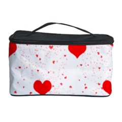 Hearts Romantic Love Valentines Cosmetic Storage Case by Ndabl3x