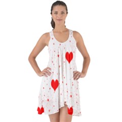 Hearts Romantic Love Valentines Show Some Back Chiffon Dress by Ndabl3x