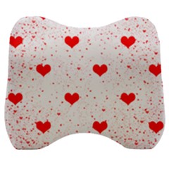 Hearts Romantic Love Valentines Velour Head Support Cushion by Ndabl3x