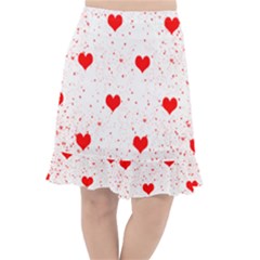 Hearts Romantic Love Valentines Fishtail Chiffon Skirt by Ndabl3x