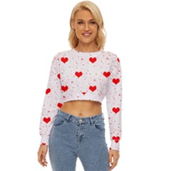 Hearts Romantic Love Valentines Lightweight Long Sleeve Sweatshirt by Ndabl3x