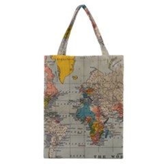 Vintage World Map Classic Tote Bag by Ndabl3x