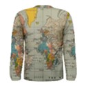 Vintage World Map Men s Long Sleeve T-Shirt View2