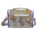 Vintage World Map Satchel Shoulder Bag View3