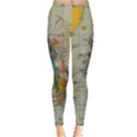 Vintage World Map Inside Out Leggings View3