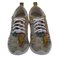 Vintage World Map Women Athletic Shoes by Ndabl3x