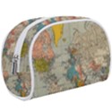 Vintage World Map Make Up Case (Large) View1