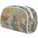 Vintage World Map Make Up Case (Large) View2