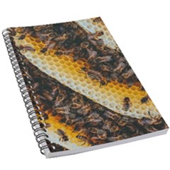 Yellow And Black Bees On Brown And Black 5 5  X 8 5  Notebook by Ndabl3x