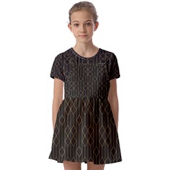 Brochure Flyer Poster Music Pattern Kids  Short Sleeve Pinafore Style Dress