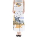 Poster Map Flag Lotus Boat Full Length Maxi Skirt View1