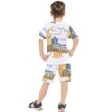 Poster Map Flag Lotus Boat Kids  T-Shirt and Shorts Set View2