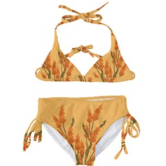 Yellow Flowers Flowers Watercolor Kids  Classic Bikini Set by Grandong