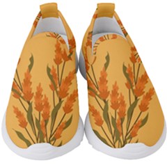 Yellow Flowers Flowers Watercolor Kids  Slip On Sneakers