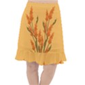 Yellow Flowers Flowers Watercolor Fishtail Chiffon Skirt View1